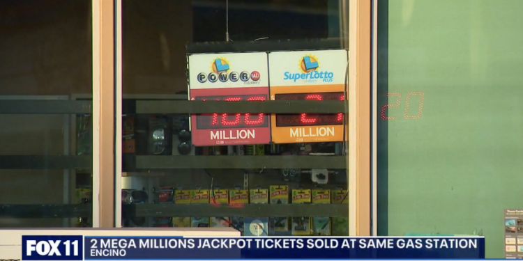 2 Mega Millions jackpot tickets sold at same Los Angeles gas station Friday night